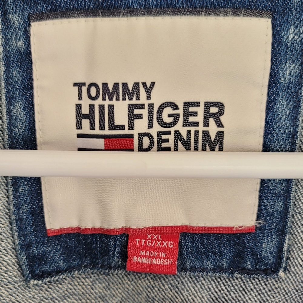 Rare Tommy Hilfiger Denim Jean Jacket Size XXL - Picture 2 of 7